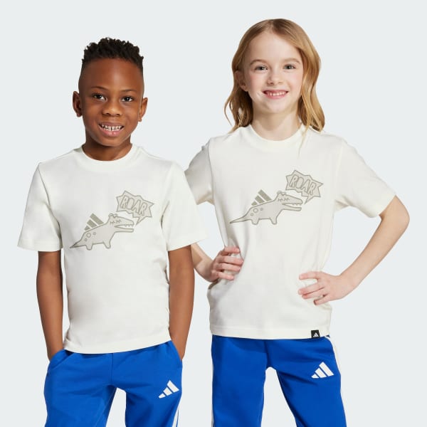 Blanco Polera Estampada Adiraptor Niños