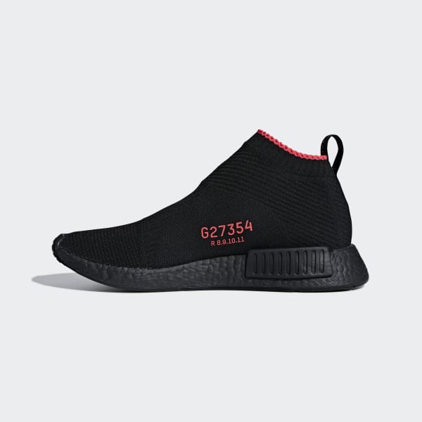 nmd cs1 primeknit black red