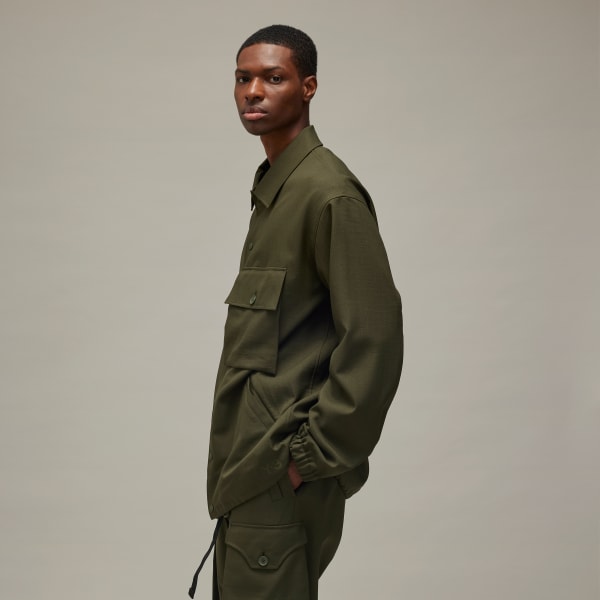Green Y-3 스포츠 유니폼 코치 재킷