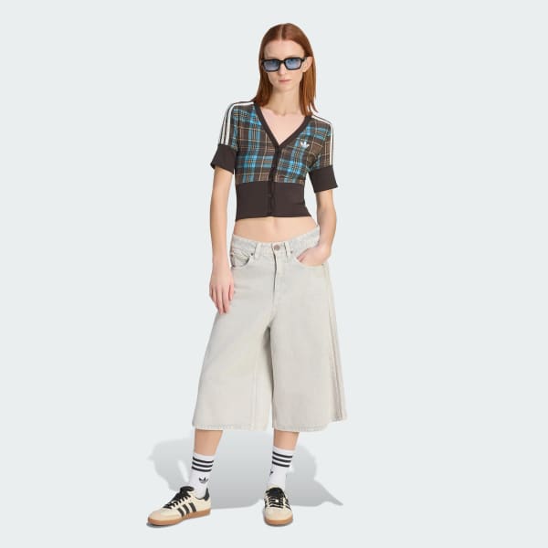 Multicolor CHECKED V-NECK SHIRT WITH BUTTONS