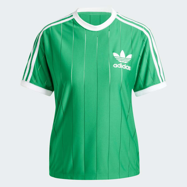 Verde Camiseta Listrada Adicolor Três Listras