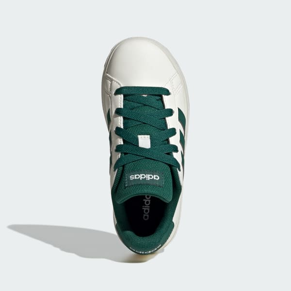 White Grand Court Lifestyle Tennis Lace-Up Shoes