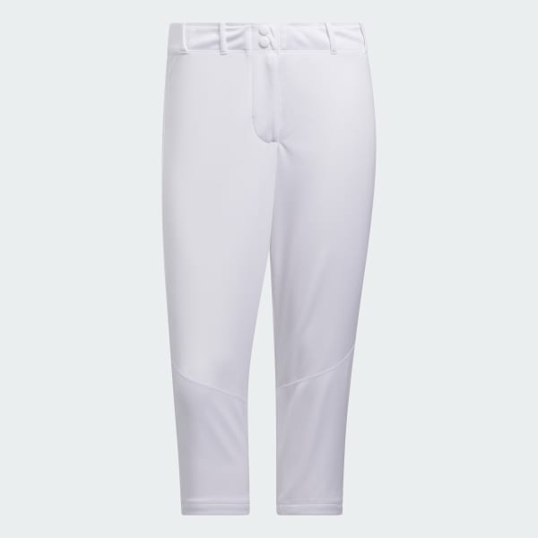 adidas Softball Knee Length Pant - White, Women's Softball