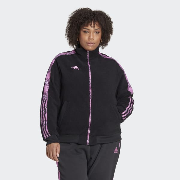 Black Tiro Winterized Track Top (Plus Size) WY194