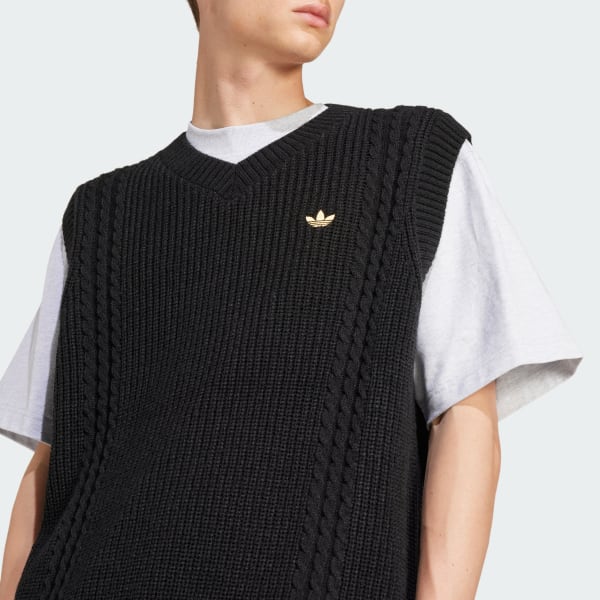 adidas Originals 70s Knitted Vest - Black | adidas India