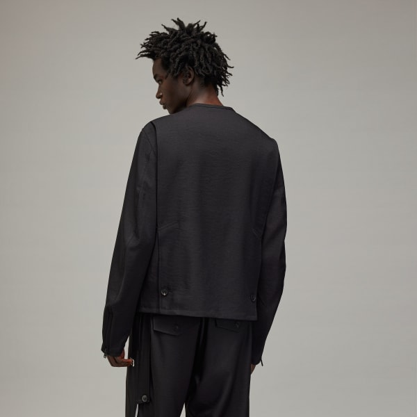 Negro Playera deportiva de 3 Franjas de malla de Y-3