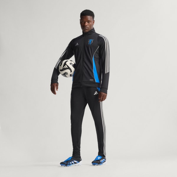 Svart Predator Elite JB Fotbollsskor med vikbar plös för fast underlag