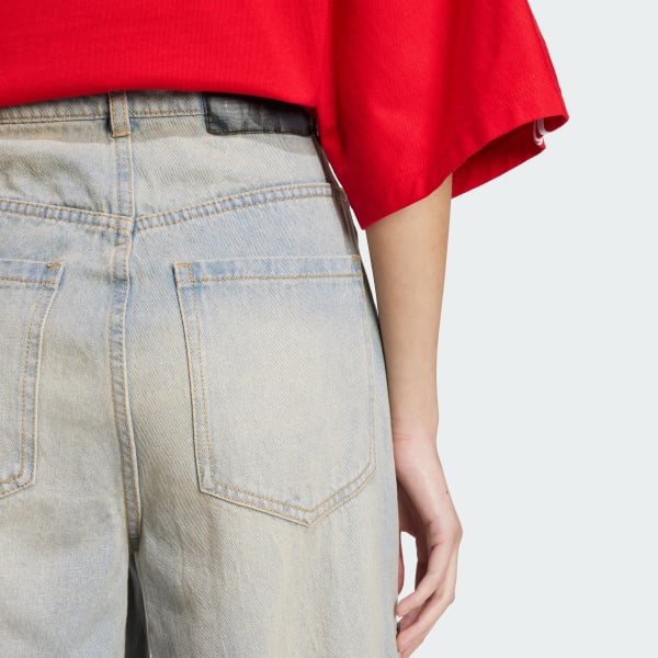 adidas Adilenium Season 3 Zip Washed Denim Trousers - Multicolour