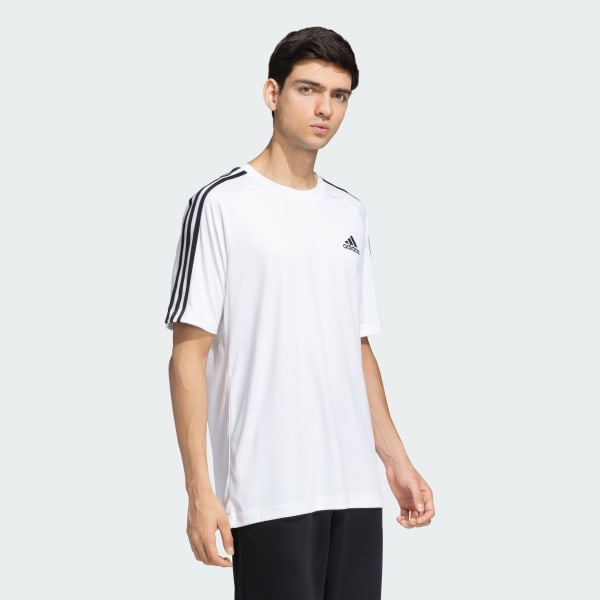 White Sereno AEROREADY 3 Stripes Tee