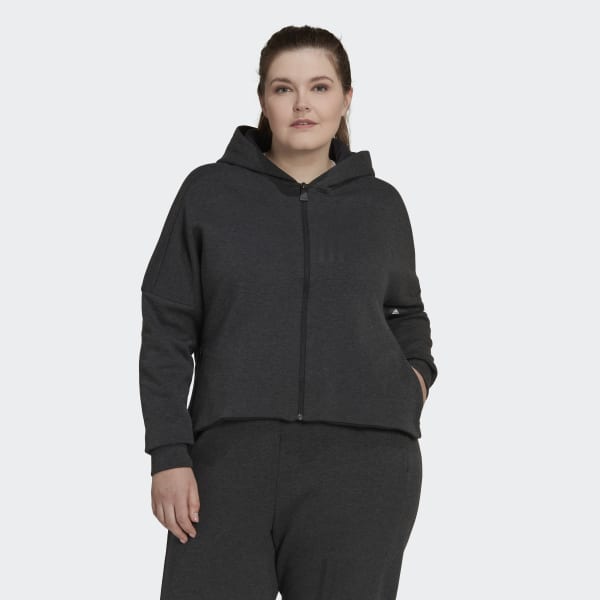 Svart Mission Victory Slim Fit Full-Zip Hoodie (Plus Size) MMV82