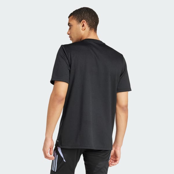 Zwart All Blacks AEROREADY Rugbyshirt met Korte Mouwen