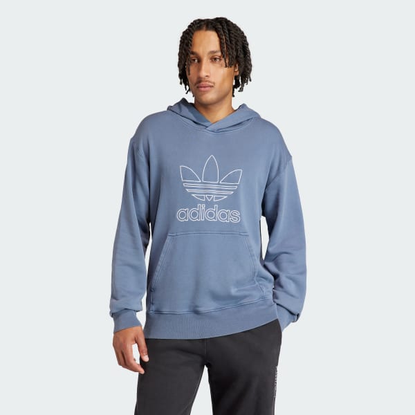Adidas trefoil on sale hoodie blau