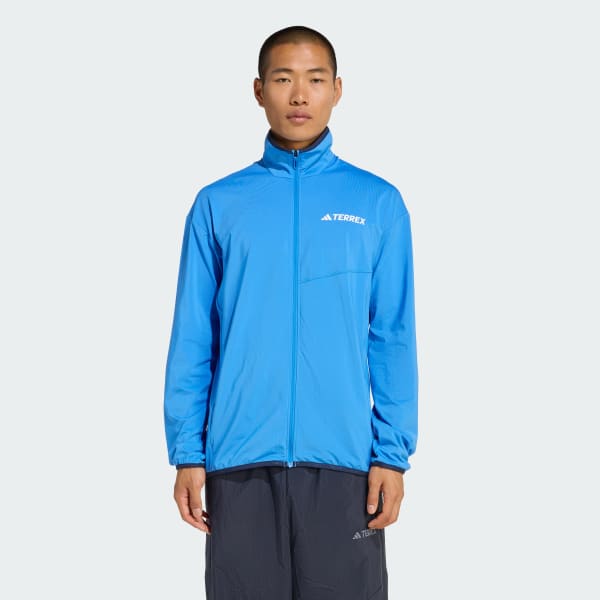 Azul Chaqueta Terrex Multi CLIMAWARM Tech de Tela Fleece con Cierre Frontal