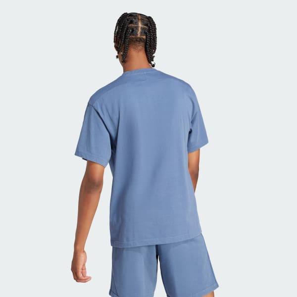 Azul Playera ALL SZN 3 Franjas Garment Wash
