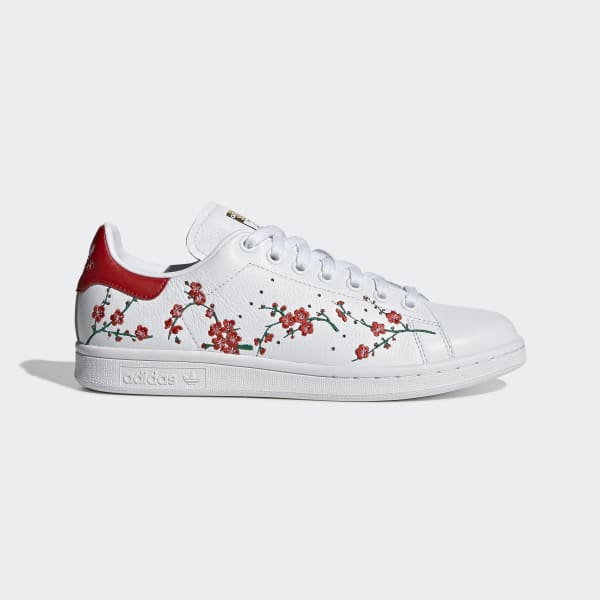 Women's Stan Smith White \u0026 Red Floral Print Shoes | adidas US