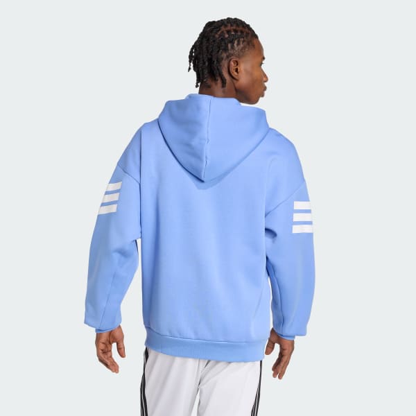 Blue Future Icons 3-Stripes Full-Zip Hoodie