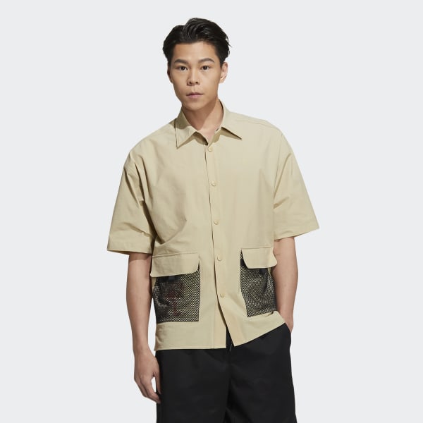 Beige Outdoor Short Sleeve Shirt