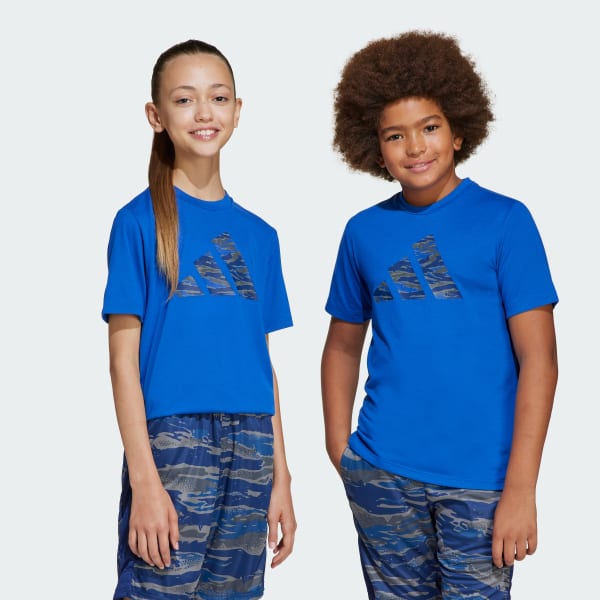 Blue Training Essentials Camo-Print Tee Kids