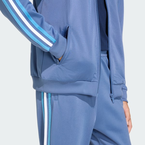 adidas FIREBIRD LOOSE TRACK TOP - Blue | Free Shipping with adiClub
