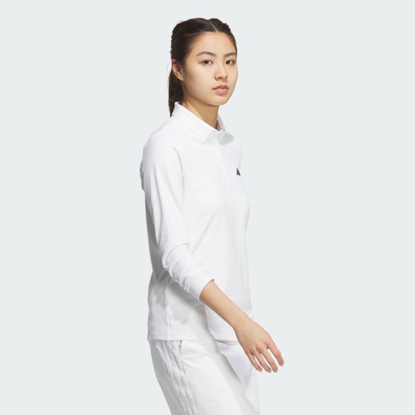 White Long Sleeve Polo Shirt