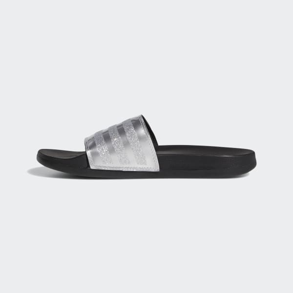 adidas Adilette Comfort Slides - Silver 