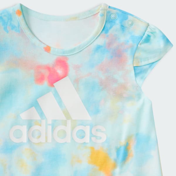 adidas PRINTED SHORTIE ROMPER - Turquoise | Free Shipping with adiClub ... image.