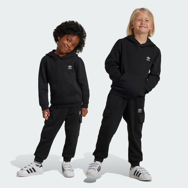Μαύρο Hoodie Cargo Set Kids
