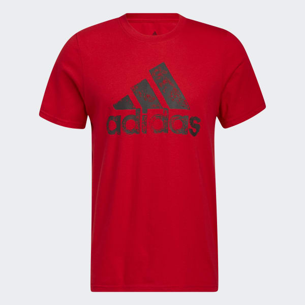 Vermelho Camiseta Estampada Brush Logo XR516