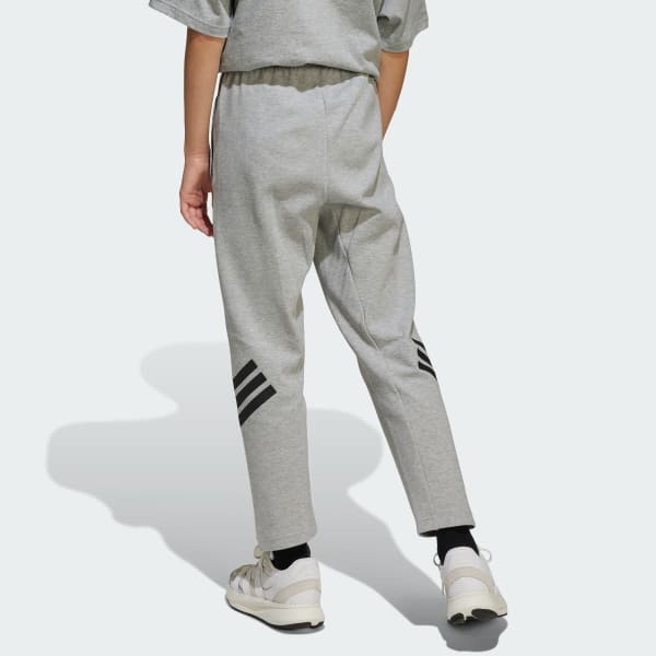 Grey Future Icons 3-Stripes Ankle-Length Pants Kids