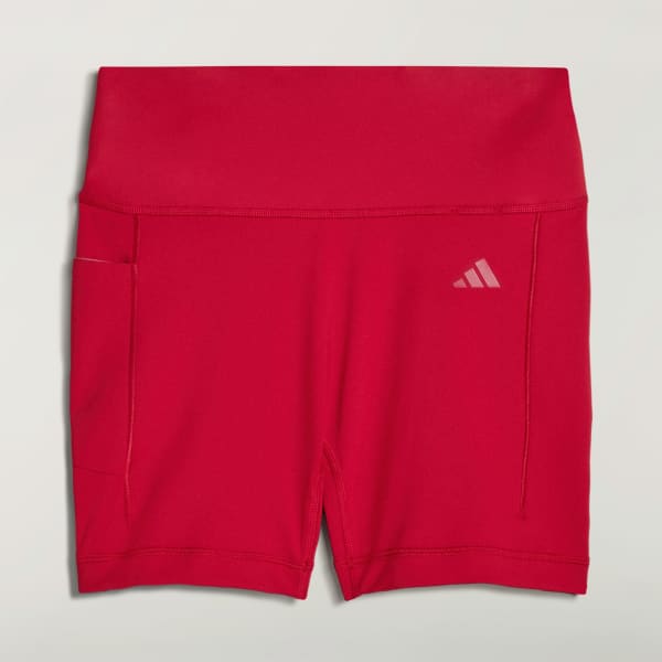 Burgundy adidas x entire studios Optime Short Training Leggings
