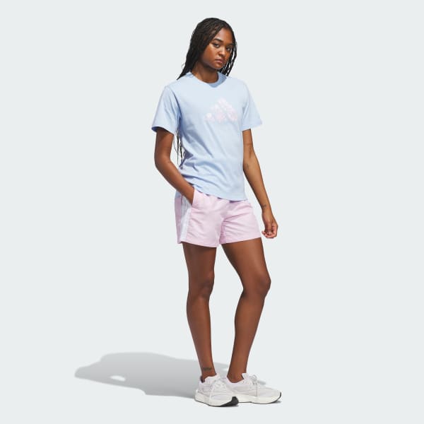 Blue IRIDESCENT SHELLS BIG LOGO GRAPHIC T-SHIRT