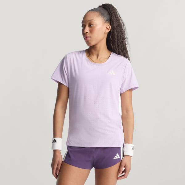 adidas Adizero Running Tee - Purple | Free Shipping with