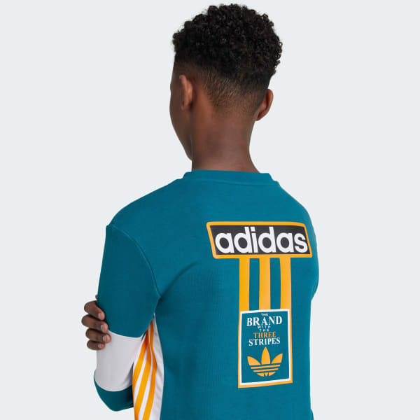 adidas Crew Sweatshirt Kids Turquoise adidas India