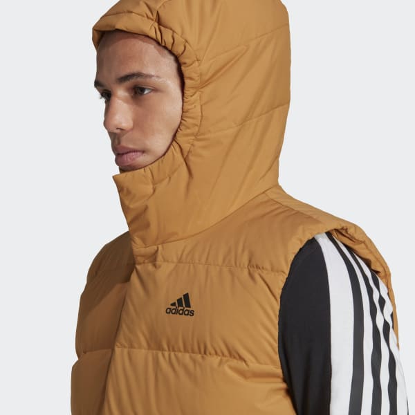 Brązowy Helionic Hooded Down Vest DP912