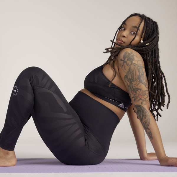 Negro Mallas de Maternidad para Yoga adidas by Stella McCartney Corte Alto