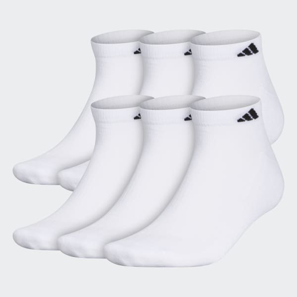 White Athletic Cushioned Low-Cut Socks 6 Pairs XL