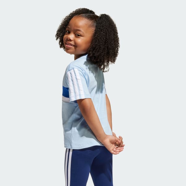 Azul Playera Seasonal Essentials Tiberio con las 3 Franjas para niños