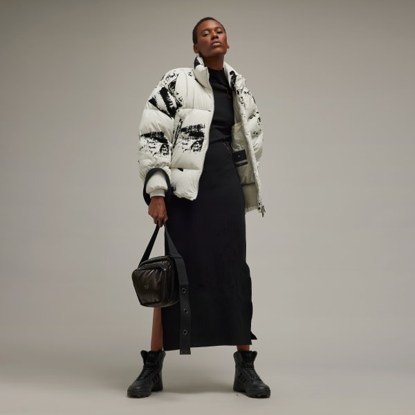 Preto Jaqueta Puffer Estampada Y-3 Flock