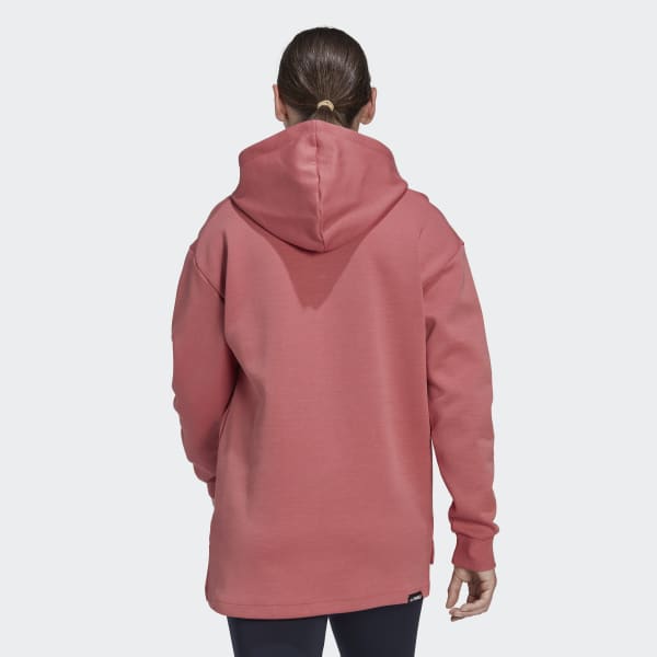 Rojo Buzo con Capucha Terrex Estampado