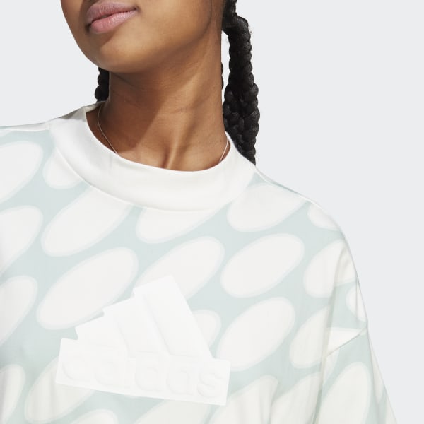  adidas Women's Marimekko Future Icon 3-Stripes T-Shirt, Cloud  White/Green Tint/Dash Green, X-Small : Clothing, Shoes & Jewelry