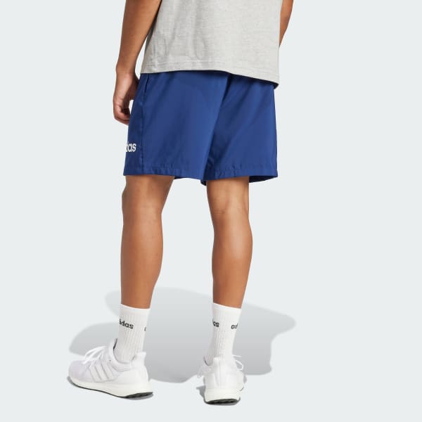 Blue Essentials Linear Logo Shorts