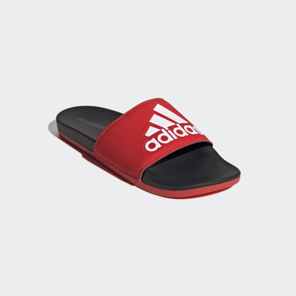 red adidas slides near me