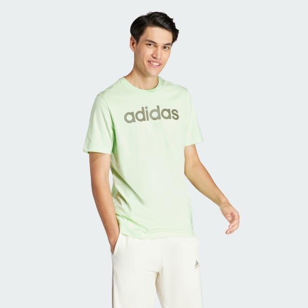 Green Essentials Single Jersey Linear Embroidered Logo Tee