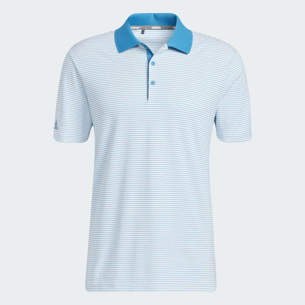 White Two-Color Club Stripe Polo Shirt FRM26