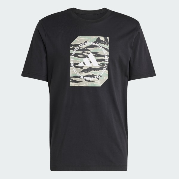 Negro Polo Estampado Camo Shape