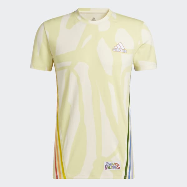 Multicores Polera adidas Love Unites AEROREADY 3 Tiras Estampada