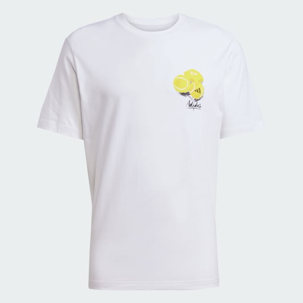 สีขาว เสื้อยืดพิมพ์ลาย Lounge Still Life Lemons