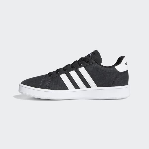 adidas Kids' Grand Court Shoes in Black and White | adidas UK