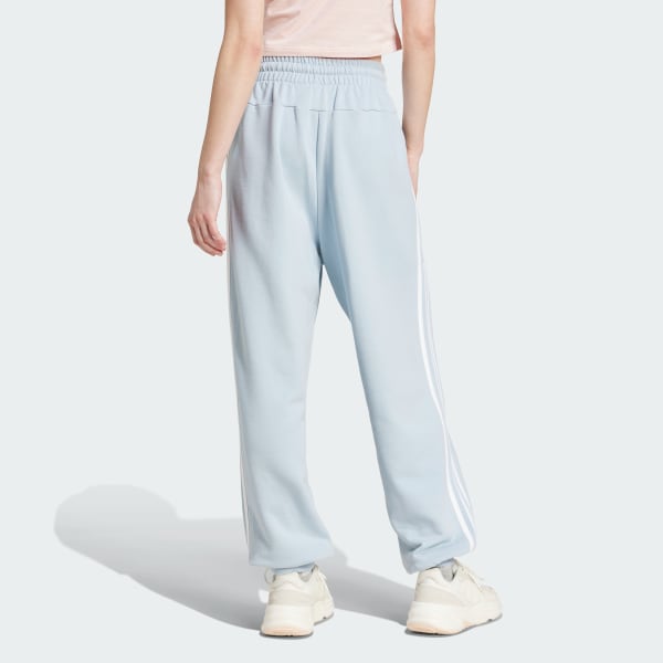 Azul Calça Moletinho Folgada Essentials Três Listras