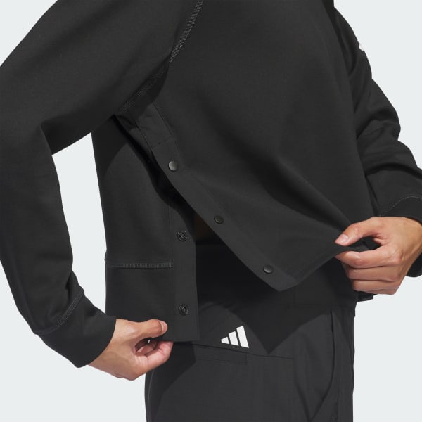 adidas Beyond The Course Side-snap Twistweave Sweatshirt - Black